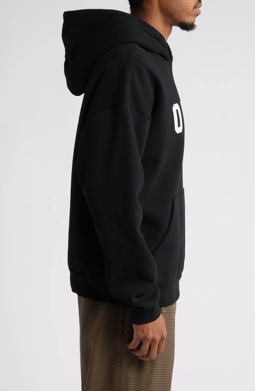 OBEY OBEY OVERSIZE FELT LOGO APPLIQUÉ EXTRA HEAVY FLEECE HOODIE 