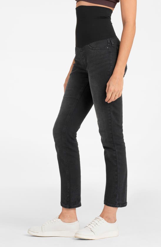 Shop Seraphine Slim Fit Postpartum Shaping Jeans In Black