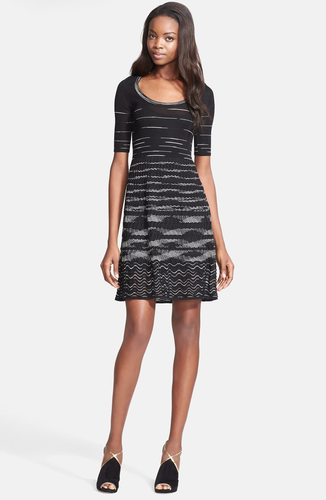 M Missoni Space Dye Knit Fit & Flare Dress Nordstrom