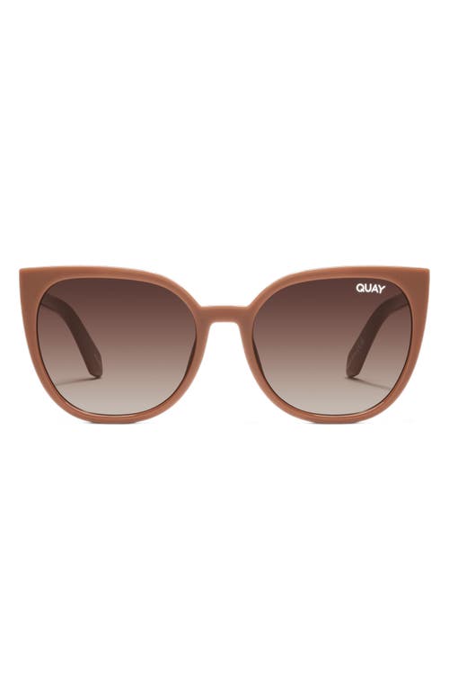 Quay Australia Staycation 49mm Gradient Cat Eye Sunglasses In Doe/brown