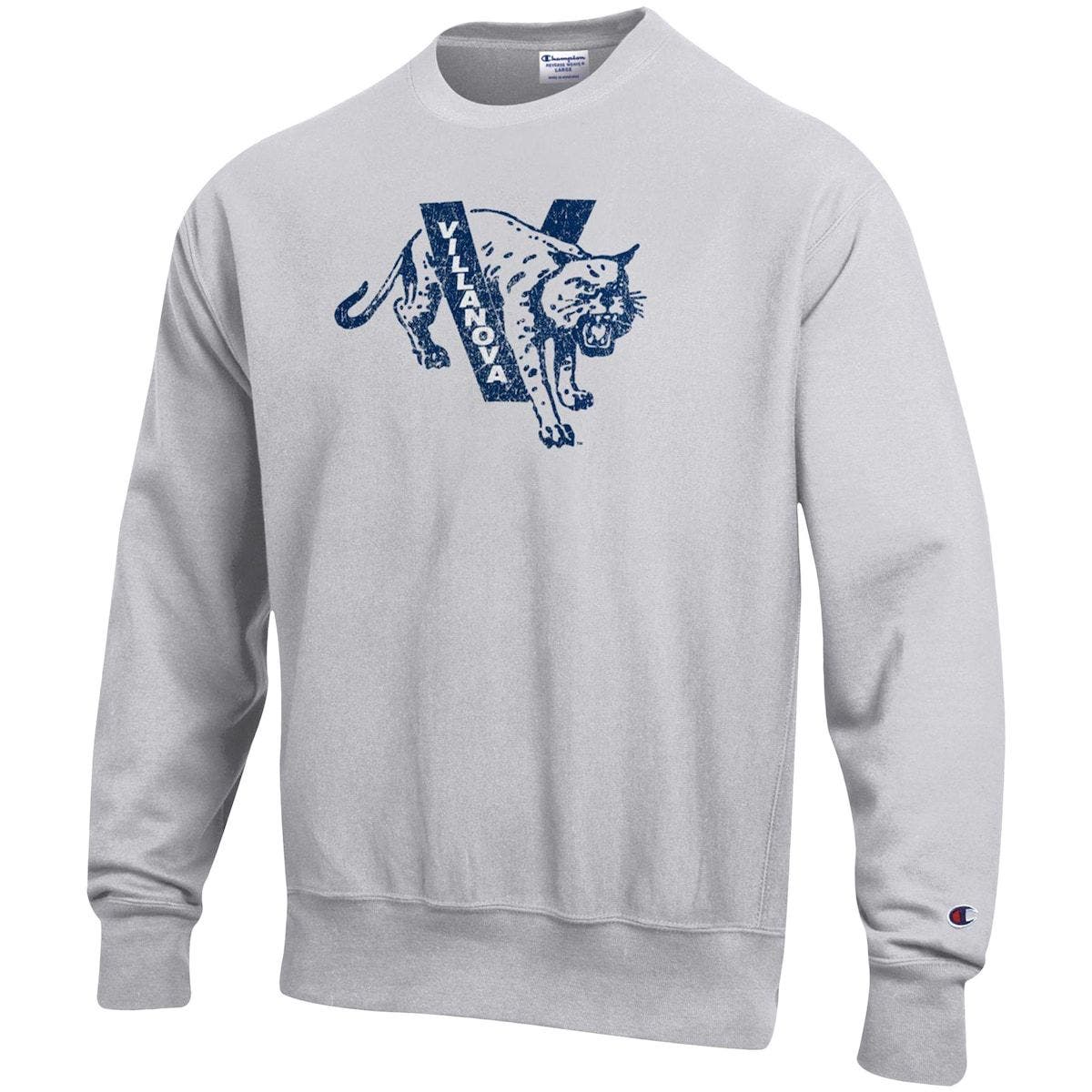 Champion Men's Champion Heathered Gray Villanova Wildcats Vault Logo Reverse Weave Pullover
