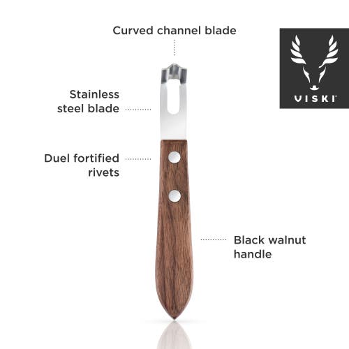 Viski Professional Walnut Channel Knife In Brown