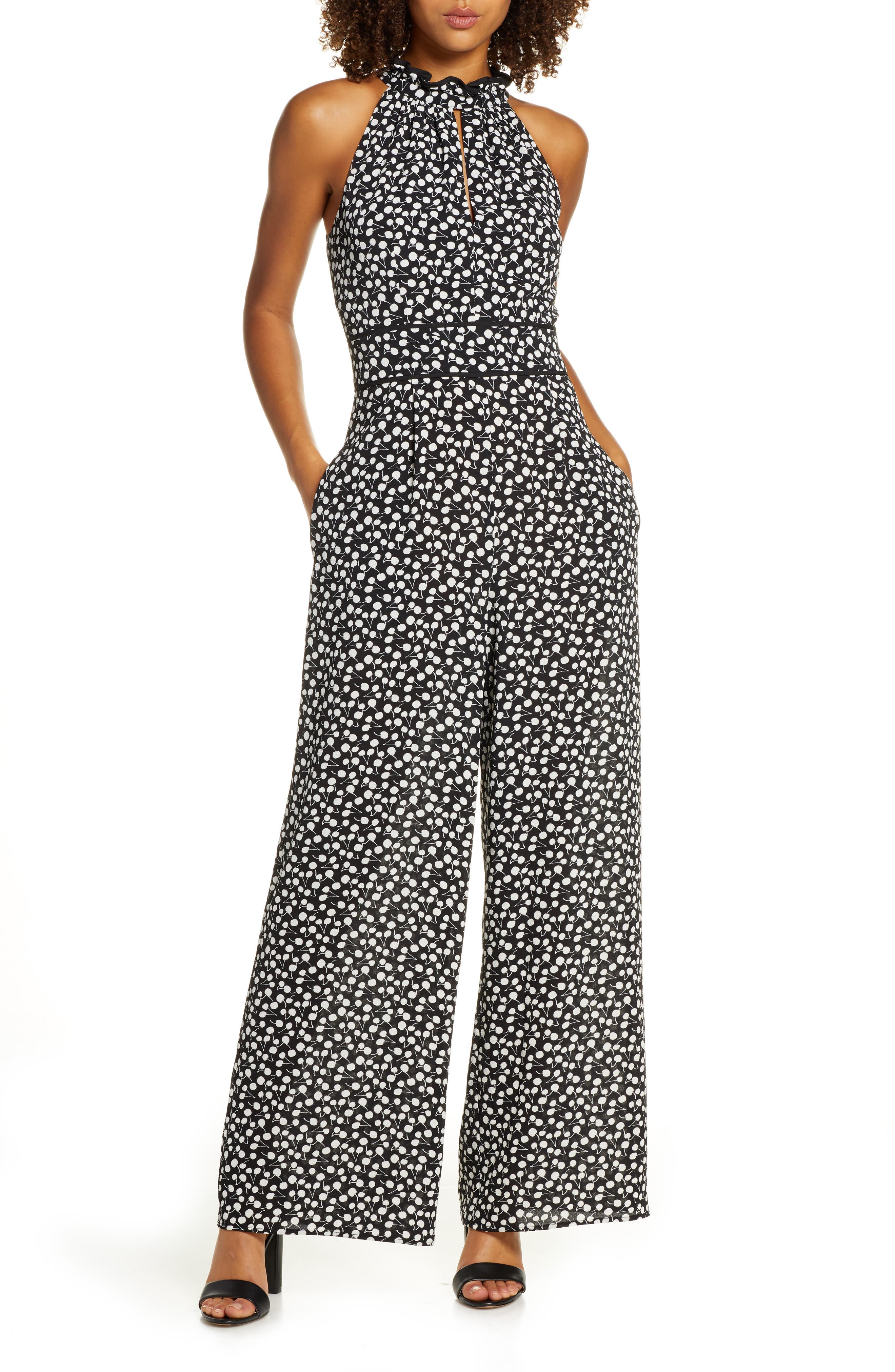 petite halter neck jumpsuit