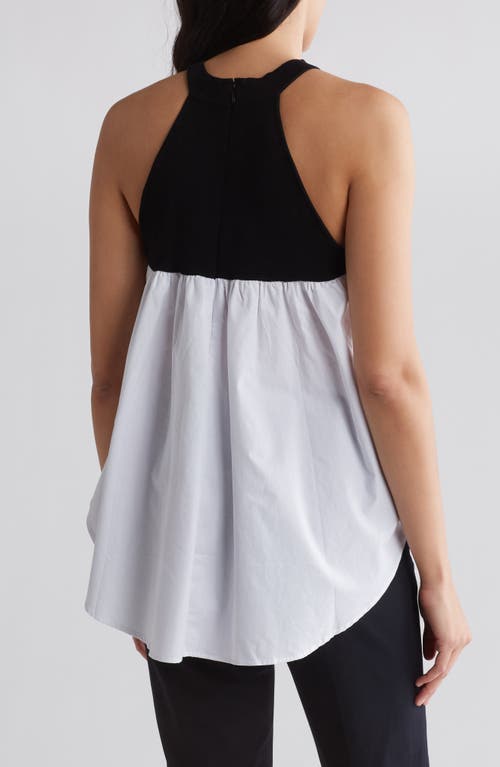 Shop Vici Collection Reverie Colorblock High-low Tank In Black/white