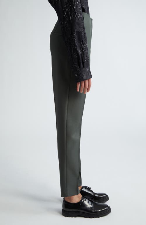 Partow Hudson Virgin Wool Knit Pants In Olive