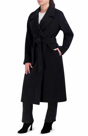 Fisher + Baker Hudson Topcoat Large Black Is Made from Wool and Nylon Blend