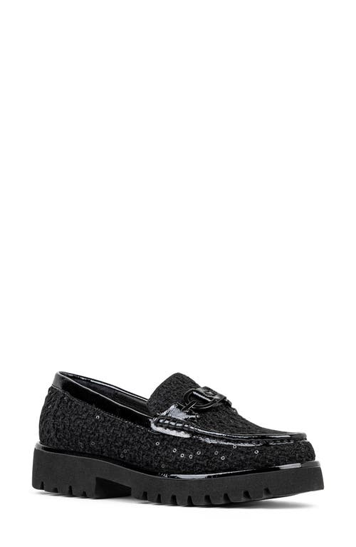 Shop Donald Pliner Moc Toe Bit Loafer In Black