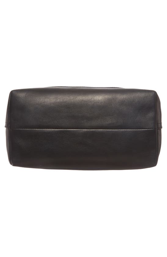 Madewell Medium Leather Transport Tote In True Black
