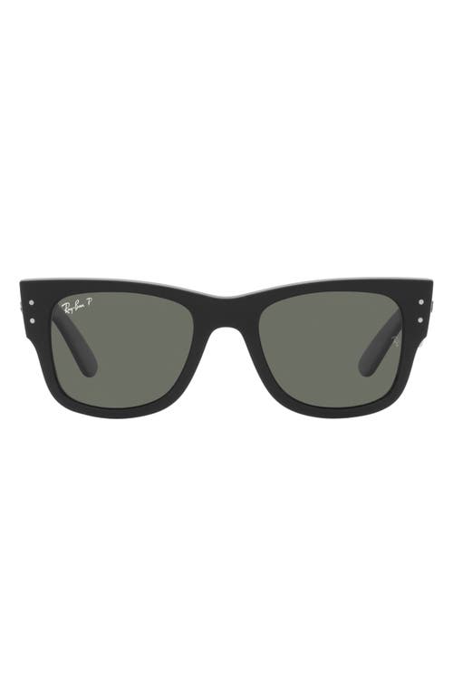 Ray-Ban Mega Wayfarer 52mm Polarized Square Sunglasses in Black at Nordstrom