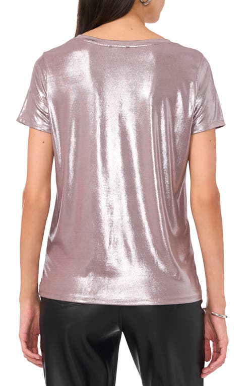 Shop Vince Camuto Metallic Top In Mocha