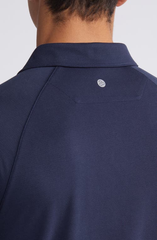 Shop Zella Ace Piqué Performance Golf Polo In Navy Eclipse