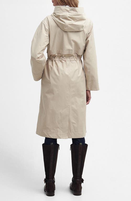 Barbour Lavender Waterproof Hooded Coat In Light Sand