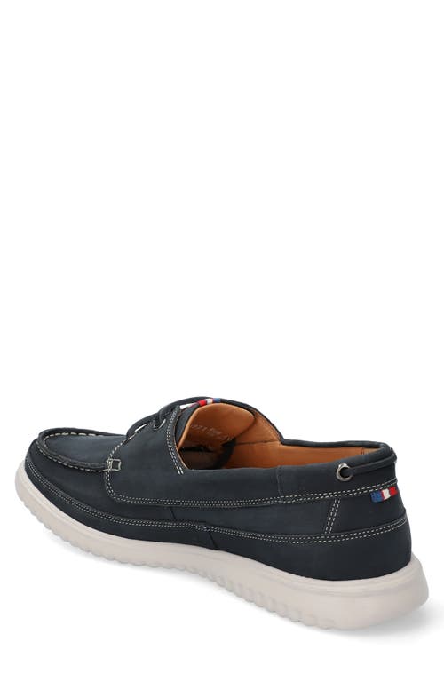 Shop Mephisto Trevis Boat Shoe In Deep Blue