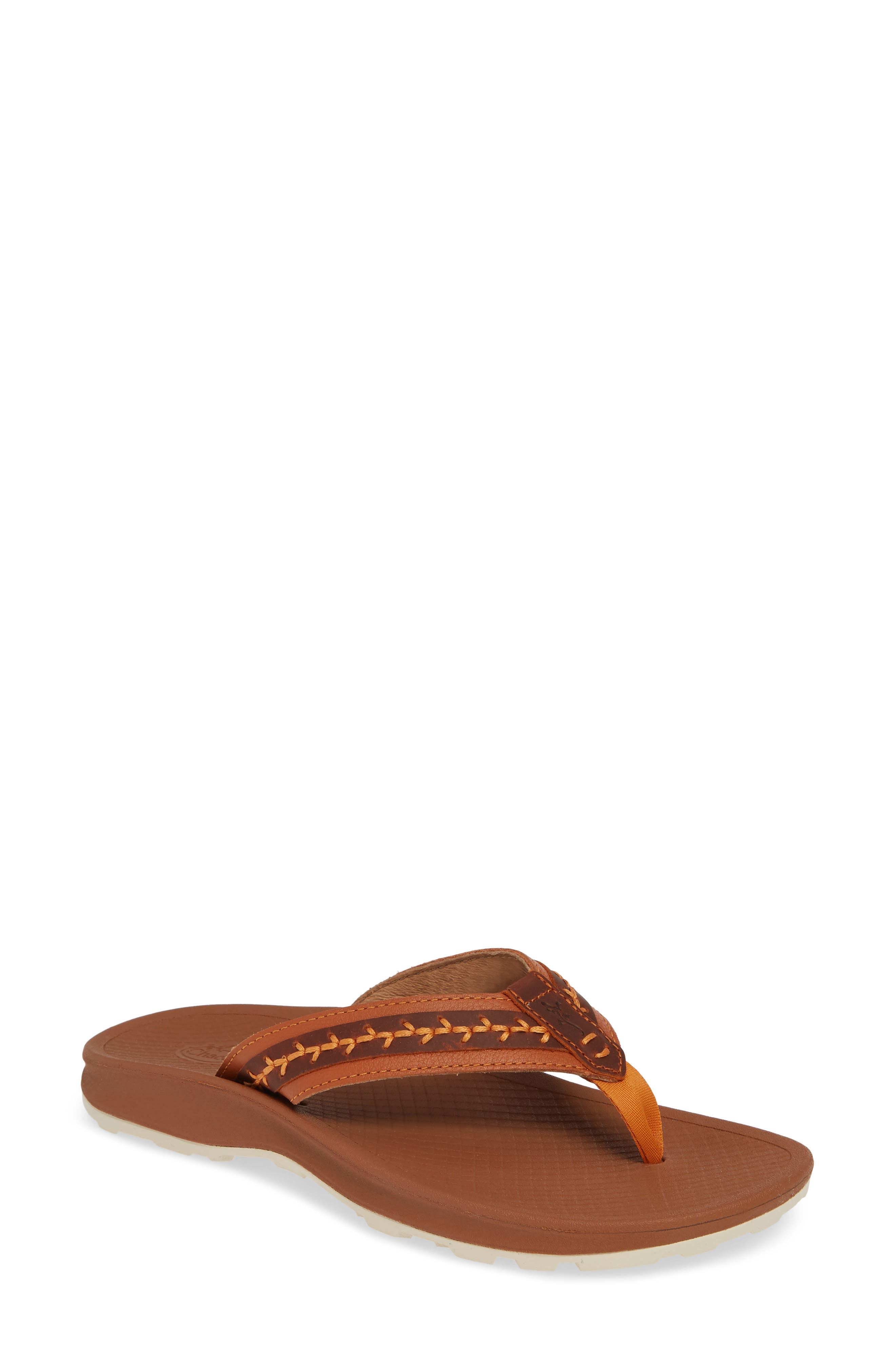 Chaco Playa Pro Leather Flip Flop, Brown