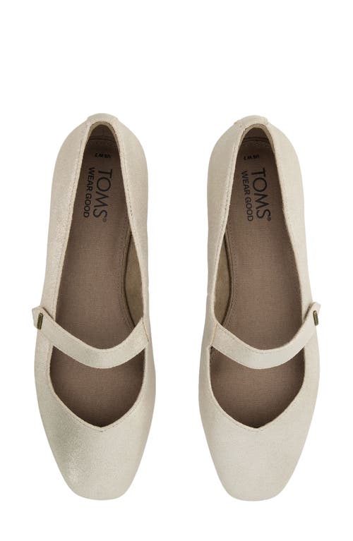 Shop Toms Bianca Mary Jane Flat In Silver