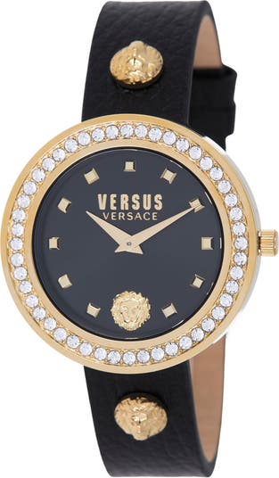 VERSUS Versace Women's Crystal Pavé Leather Strap Watch, 38mm & Bracelet Set | Nordstromrack
