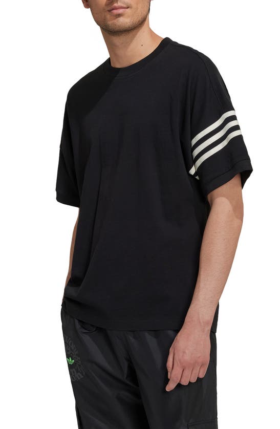 Adidas Originals Adicolor Neuclassics Tee Man T-shirt Black Size S Cotton In Black