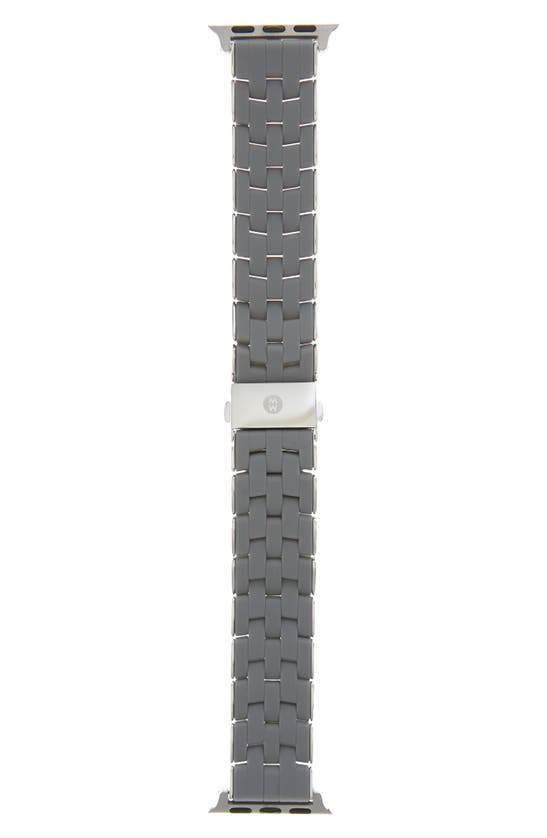 Michele Silicone 20mm Apple Watch® Bracelet Watchband In Slate