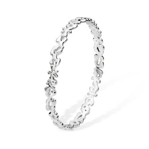 Lucy Quartermaine Thin Splash Bangle In Silver