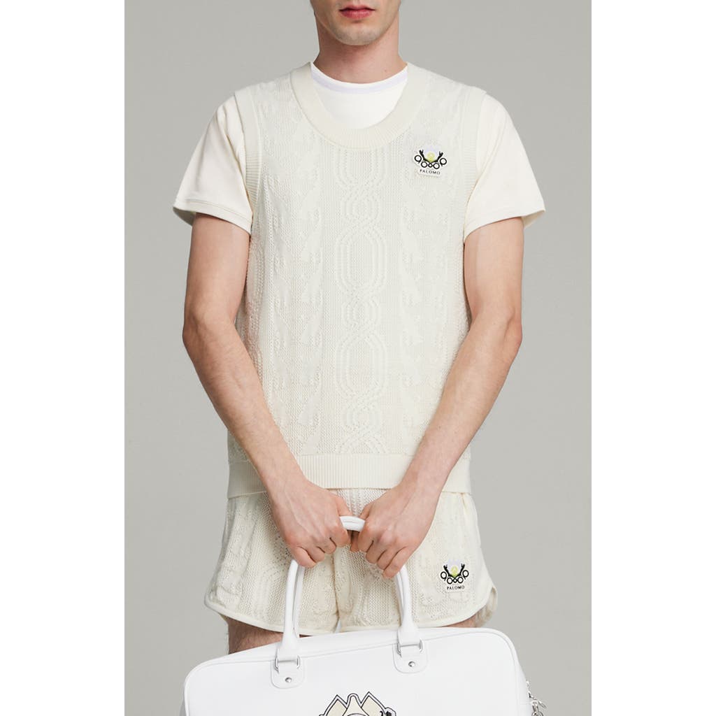 Puma X Palomo T7 Sweater Vest In Warm White
