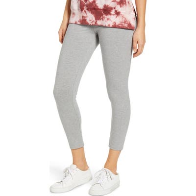 Nordstrom High Waist Crop Leggings, Grey