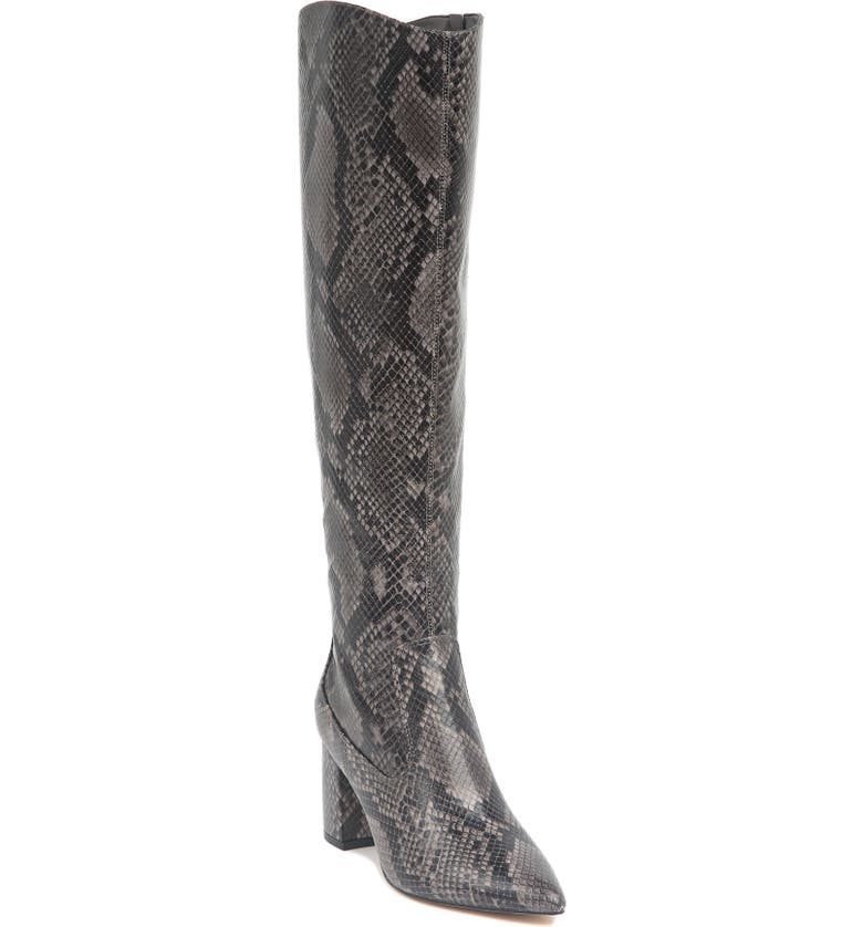 Marc Fisher Snake Print Tall Leather Boot