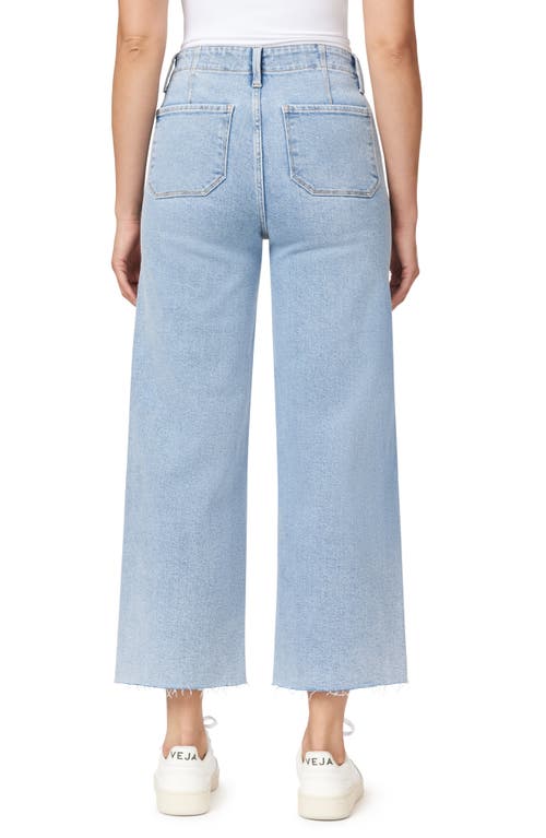 Kensie High Waist Raw Hem Crop Wide Leg Jeans In Lismore