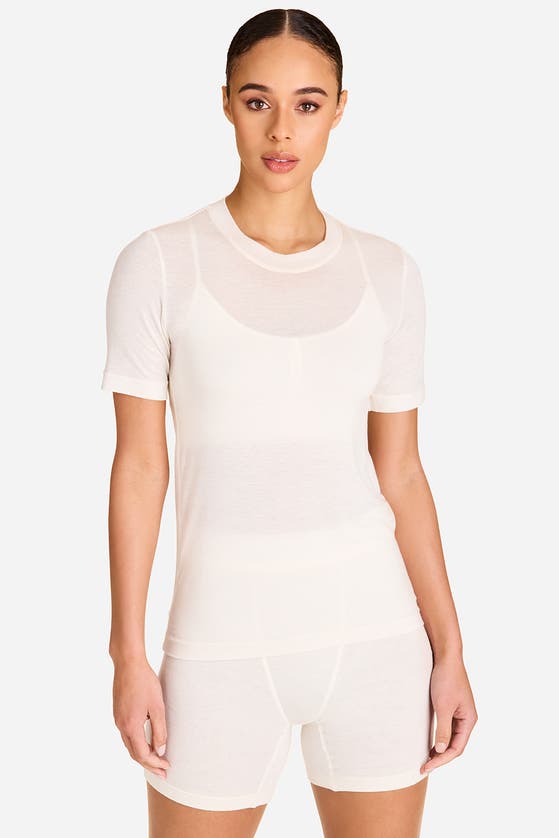 Alala Washable Cashmere Tee In White