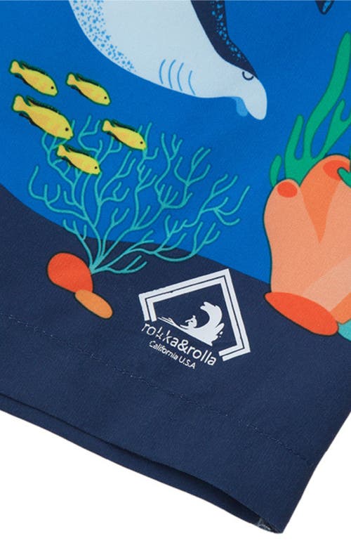 Shop Rokka&rolla Toddler Swim Trunks With Mesh Lining Upf 50+ In Under The Sea