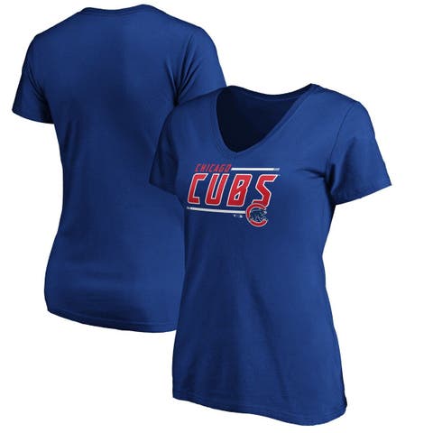 Women's Fanatics Branded Navy Toronto Blue Jays Team Logo Lockup V-Neck T-Shirt