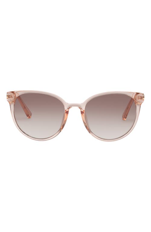 Le Specs Contention 54mm Gradient Round Sunglasses in Pink /Soft Brown Gradient