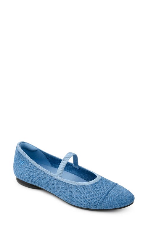 VIVAIA Margot Mary Jane Flat in Denim Blue 