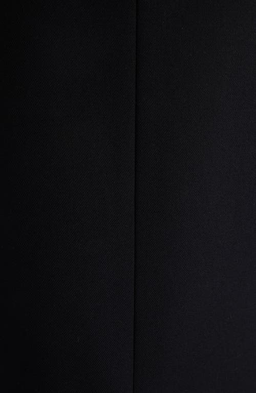 Shop Balenciaga Lingerie Lace Wool Gabardine & Jersey Midi Skirt In Black/cream