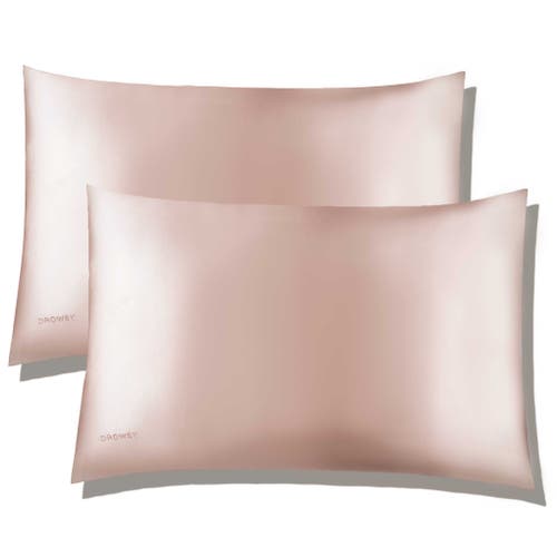 Drowsy Sleep Co . Queen Silk Pillowcase In Sunset Pink