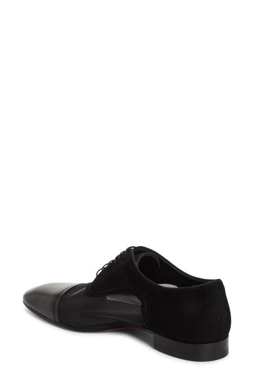 Christian Louboutin Cortomale Mixed Media Oxford In Bk01-black
