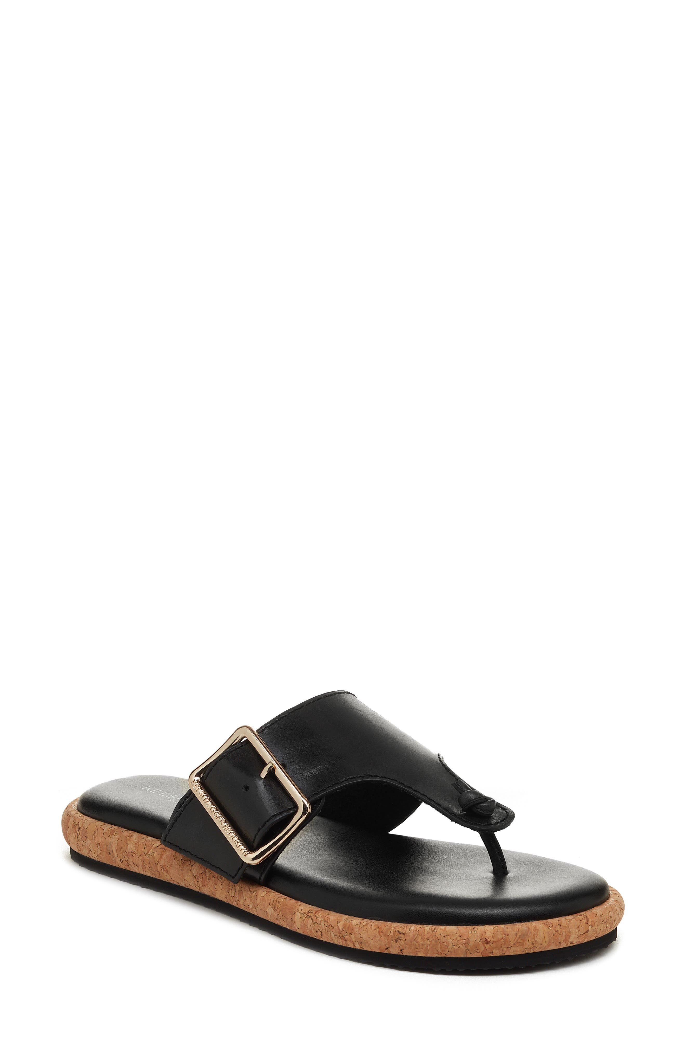 Kelsi Dagger Brooklyn Theory Salt Slide Sandal in Black Smart Closet