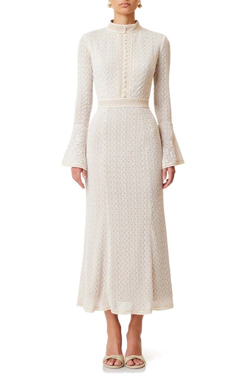 Shop Elliatt Bella Long Sleeve Textured Knit Dress In Ivory