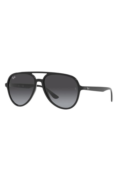 Ray Ban Ray-ban 57mm Gradient Aviator Sunglasses In Black/grey Gradient