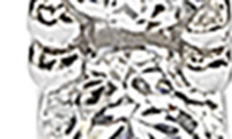 SUZY LEVIAN SUZY LEVIAN PAVE CZ HOOP EARRINGS