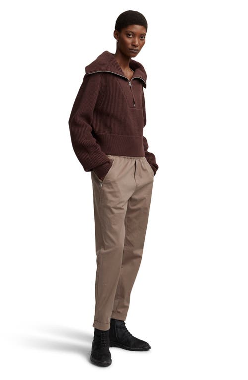 Varley Womens Reid Relaxed-fit Woven-blend Jumper Coffee Bean In Deep Mahogany