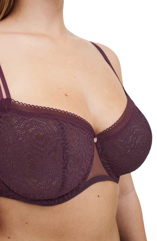 Shop Chantelle Lingerie C Jolie Underwire Demi Bra In Aubergine