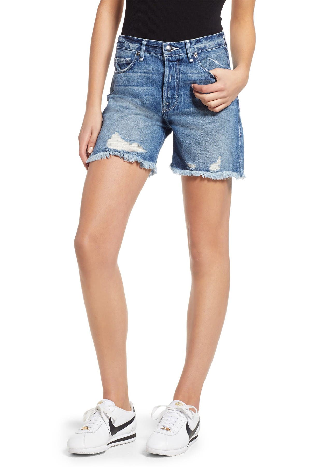 high waisted cutoff jean shorts