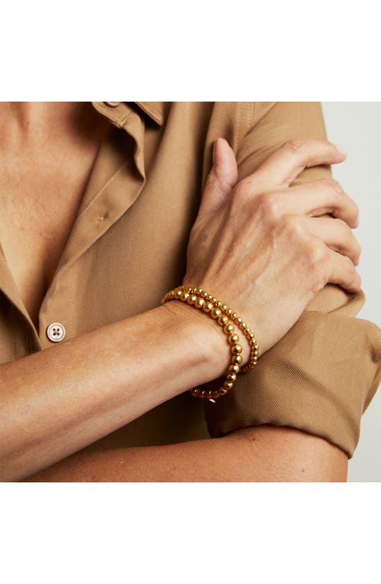 Shop Dean Davidson Signature Beaded Stretch Bracelet In Gold