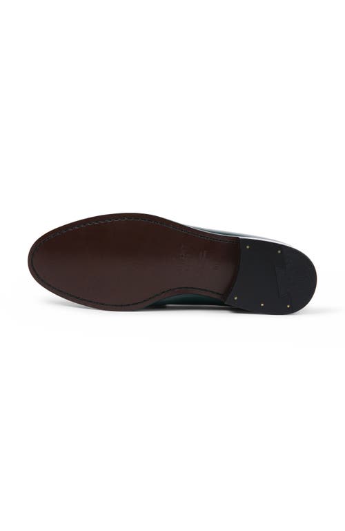 Anthony Veer Como Penny Loafer In Dark Green Brown