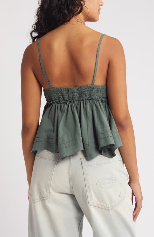 Shop Bp. Woven Babydoll Camisole In Green Tree