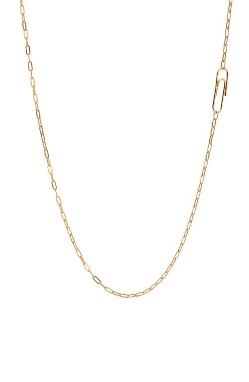 Volt Paper Clip Link Necklace in Polished Gold