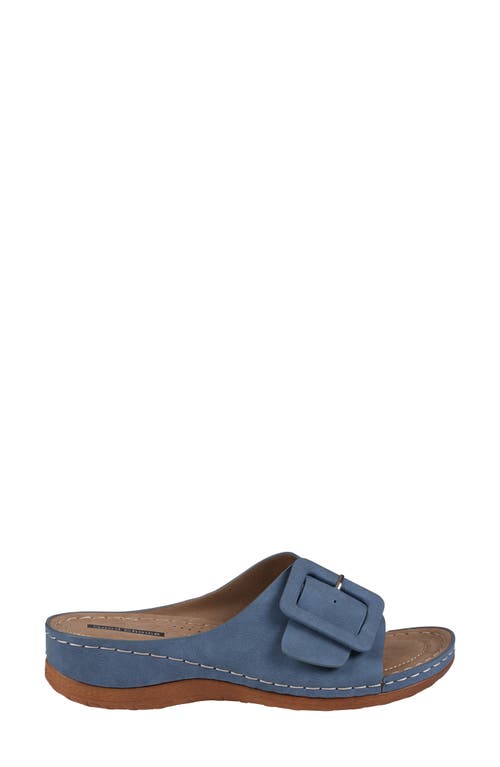 Good Choice New York Hamden Platform Slide Sandal In Royal Blue