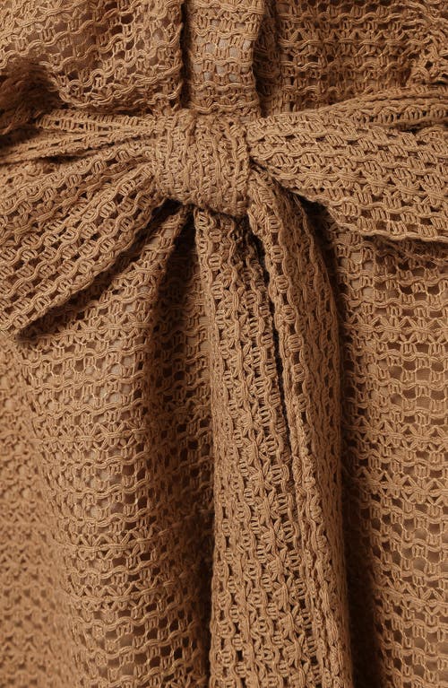 Petal And Pup Petal & Pup Culpo Open Stitch Cotton Romper In Brown