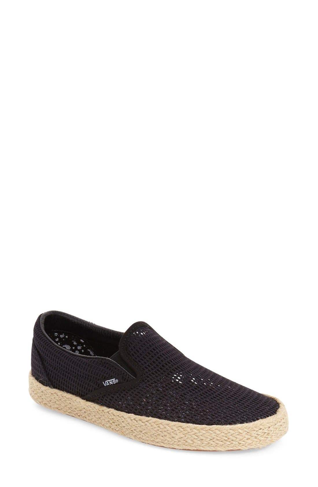 vans slip on espadrille