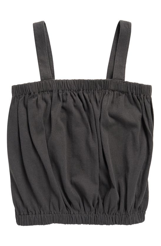 Melrose And Market Kids' Elastic Detail Tank Top In Black Raven